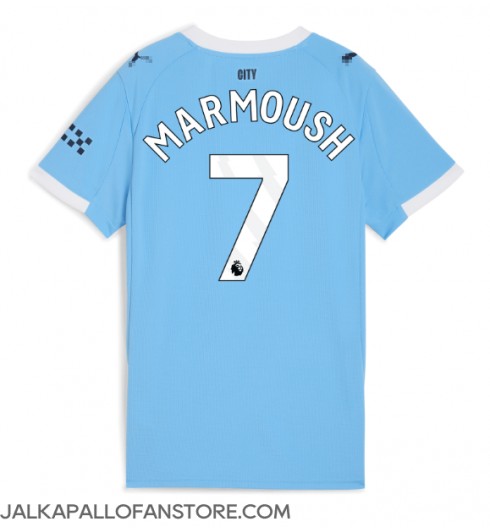 Manchester City Omar Marmoush #7 Kotipaita Naisten 2025-26 Lyhythihainen Manchester City Omar Marmoush #7 Kotipaita Naisten 2025-26 Lyhythihainen